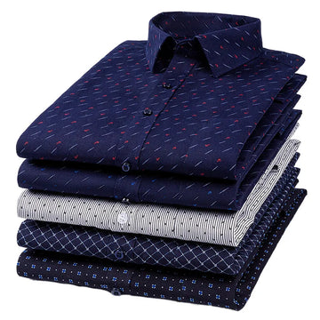 BAMBOOPLE Men's Long Sleeve Casual Shirts Fashion Fit Button